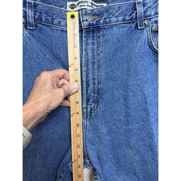 Harley Davidson Jeans Men’s Size 42x30 Blue Denim Motorcycle Biker Medium Wash - Picture 8 of 16